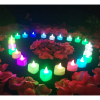 24 Pcs Flameless Tealight Candles with Colorful Lights, A Great Choice Heighten The Festive Atmosphere, Battery Operated Colored Fake Candles, No Flic