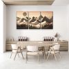 3 Panels Framed Abstract Wood Grain Boho Style Mountain & Forest Canvas Wall Art Decor,3 Pieces Mordern Canvas Decoration Painting for Office,Dining r