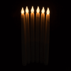 Wyzworks Indoor/Outdoor Unscented 1" x 1" Wax Taper Candles, 6-Pieces, White