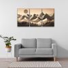 3 Panels Framed Abstract Wood Grain Boho Style Mountain & Forest Canvas Wall Art Decor,3 Pieces Mordern Canvas Decoration Painting for Office,Dining r